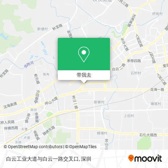 白云工业大道与白云一路交叉口地图