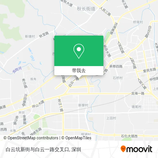 白云坑新街与白云一路交叉口地图