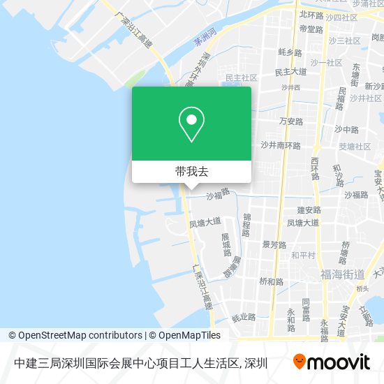 中建三局深圳国际会展中心项目工人生活区地图