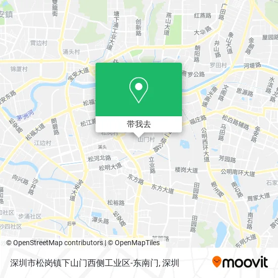 深圳市松岗镇下山门西侧工业区-东南门地图