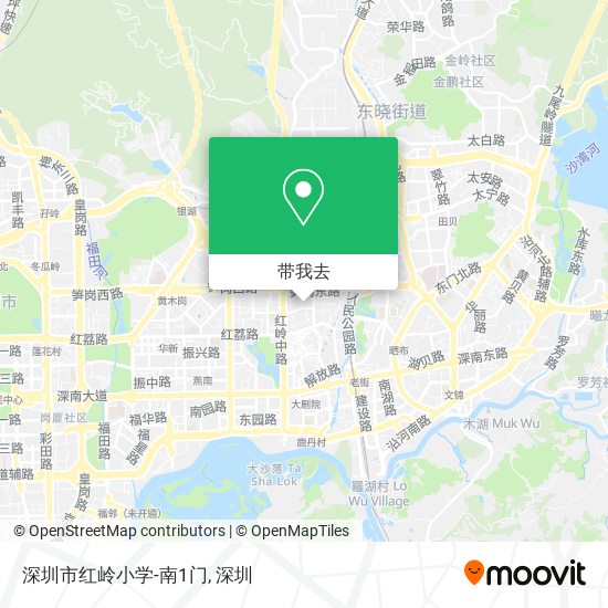 深圳市红岭小学-南1门地图