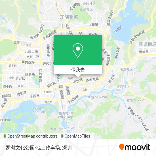 罗湖文化公园-地上停车场地图