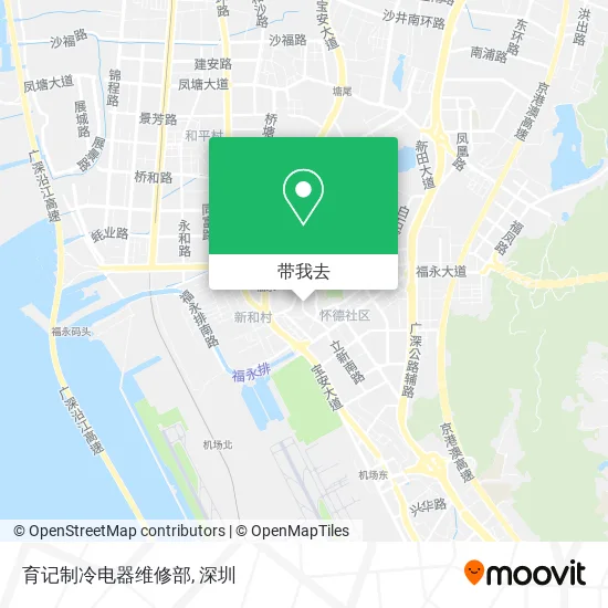 育记制冷电器维修部地图