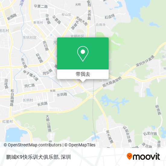 鹏城K9快乐训犬俱乐部地图