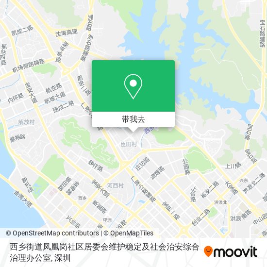 西乡街道凤凰岗社区居委会维护稳定及社会治安综合治理办公室地图
