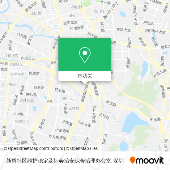 新桥社区维护稳定及社会治安综合治理办公室地图