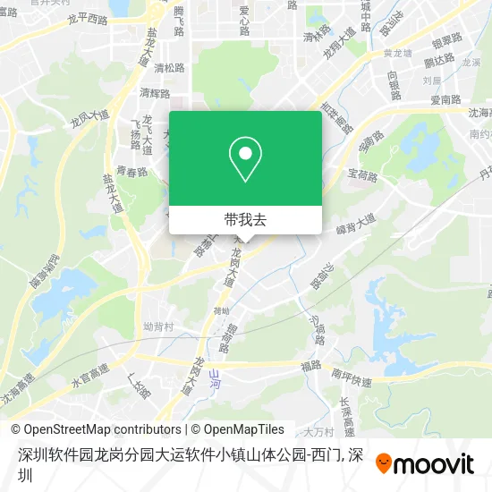 深圳软件园龙岗分园大运软件小镇山体公园-西门地图