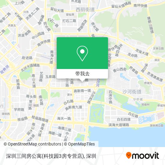 深圳三间房公寓(科技园3房专营店)地图
