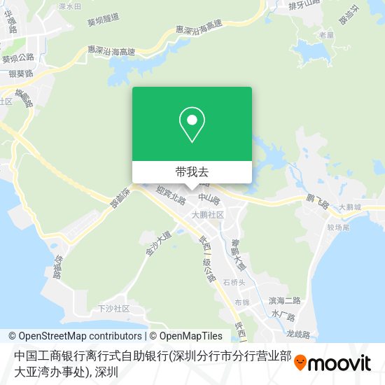 中国工商银行离行式自助银行(深圳分行市分行营业部大亚湾办事处)地图