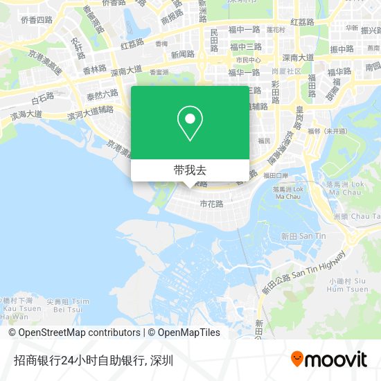 招商银行24小时自助银行地图