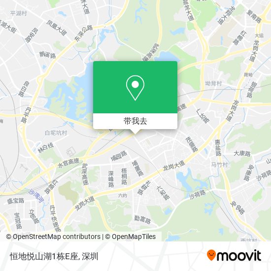 恒地悦山湖1栋E座地图