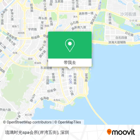 琉璃时光spa会所(岸湾五街)地图