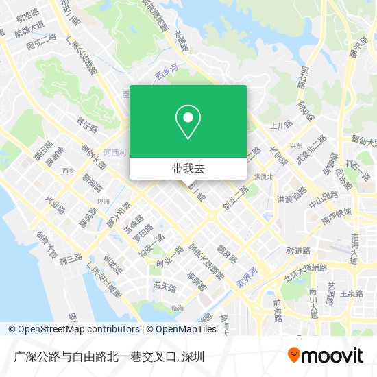 广深公路与自由路北一巷交叉口地图