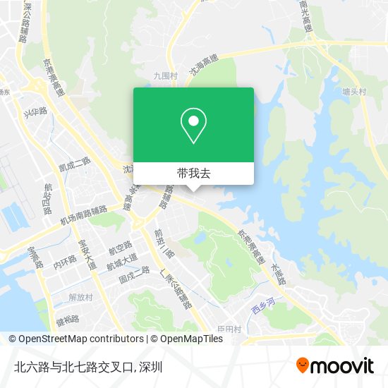 北六路与北七路交叉口地图