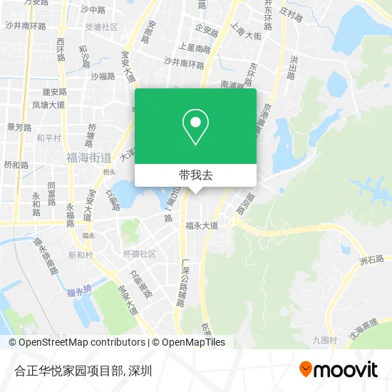 合正华悦家园项目部地图