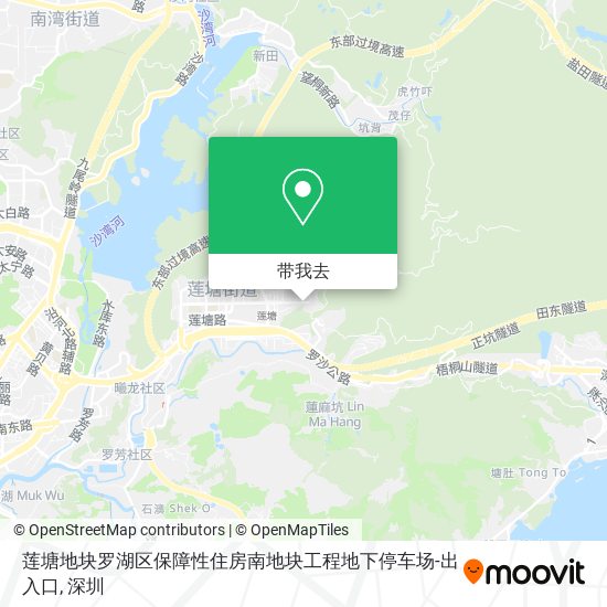 莲塘地块罗湖区保障性住房南地块工程地下停车场-出入口地图