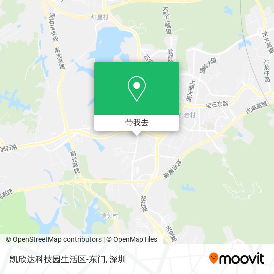 凯欣达科技园生活区-东门地图