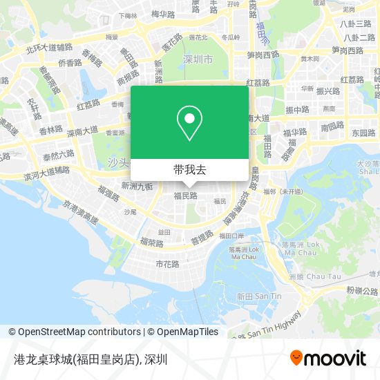 港龙桌球城(福田皇岗店)地图