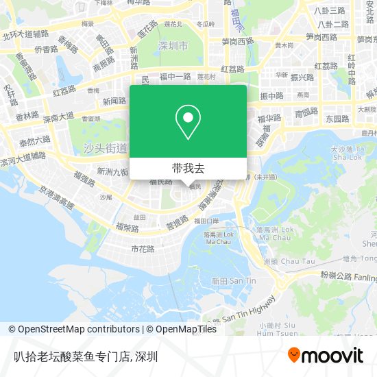 如何坐公交或地铁去福田区的叭拾老坛酸菜鱼专门店 Moovit