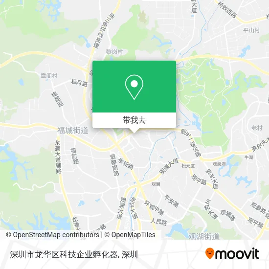 深圳市龙华区科技企业孵化器地图