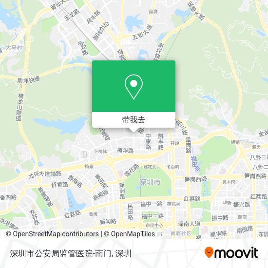 深圳市公安局监管医院-南门地图