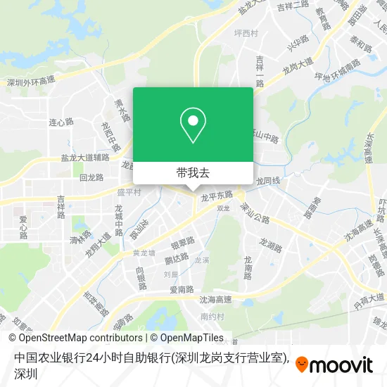中国农业银行24小时自助银行(深圳龙岗支行营业室)地图