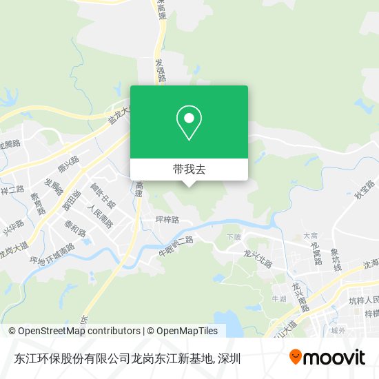 东江环保股份有限公司龙岗东江新基地地图