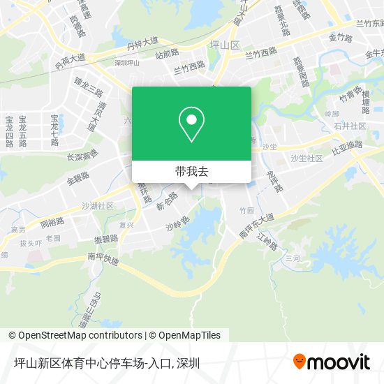 坪山新区体育中心停车场-入口地图