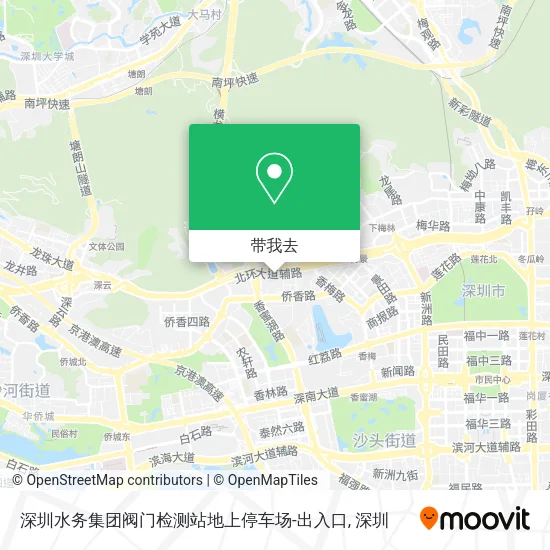深圳水务集团阀门检测站地上停车场-出入口地图