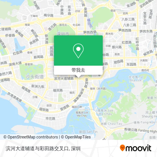 滨河大道辅道与彩田路交叉口地图