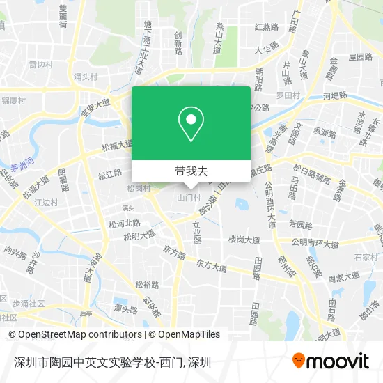 深圳市陶园中英文实验学校-西门地图