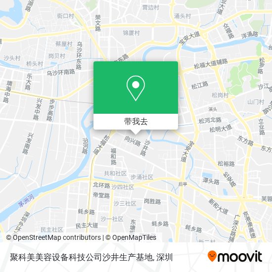 聚科美美容设备科技公司沙井生产基地地图