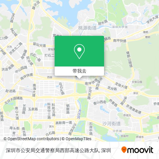深圳市公安局交通警察局西部高速公路大队地图