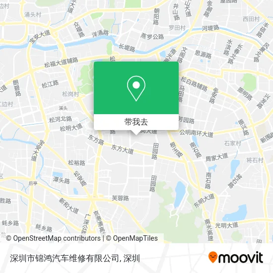 深圳市锦鸿汽车维修有限公司地图
