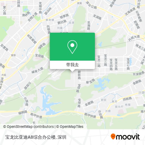 宝龙比亚迪A8综合办公楼地图