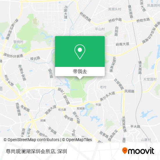尊尚观澜湖深圳会所店地图