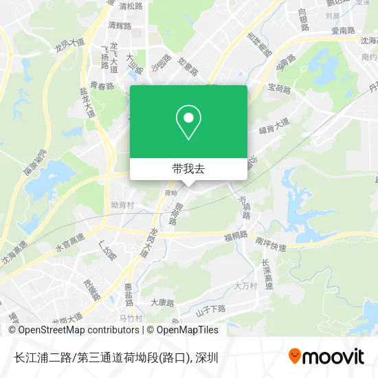 长江浦二路/第三通道荷坳段(路口)地图