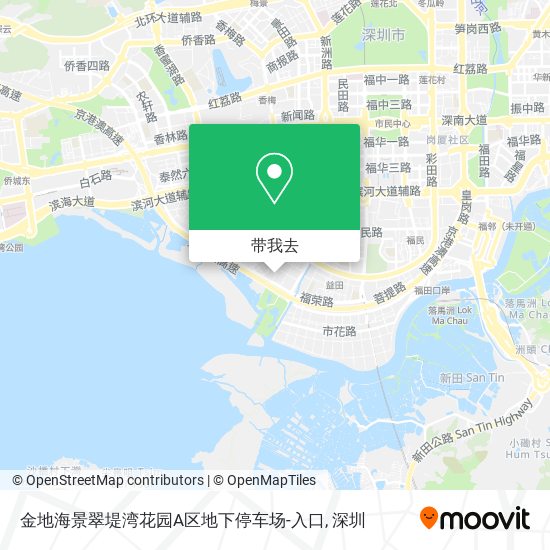 金地海景翠堤湾花园A区地下停车场-入口地图
