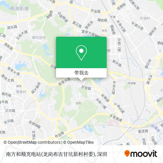南方和顺充电站(龙岗布吉甘坑新村村委)地图