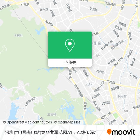 深圳供电局充电站(龙华龙军花园A1，A2栋)地图