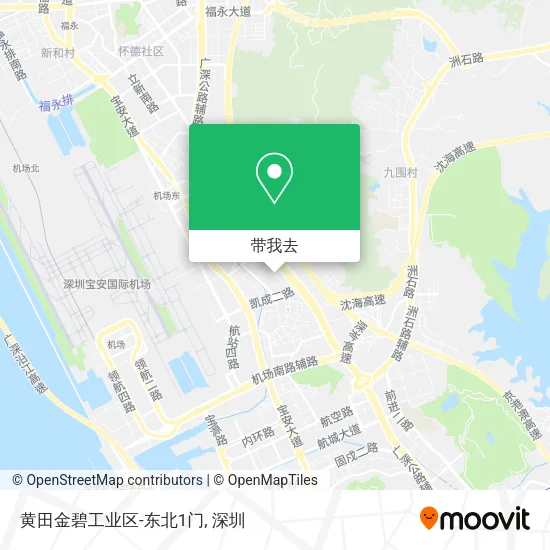 黄田金碧工业区-东北1门地图