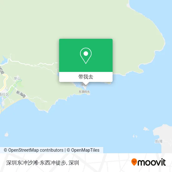 深圳东冲沙滩-东西冲徒步地图