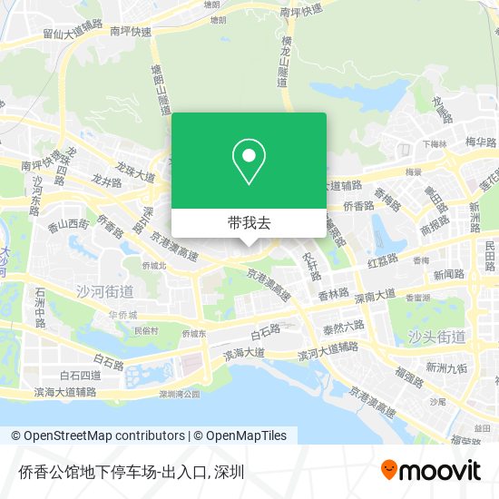 侨香公馆地下停车场-出入口地图