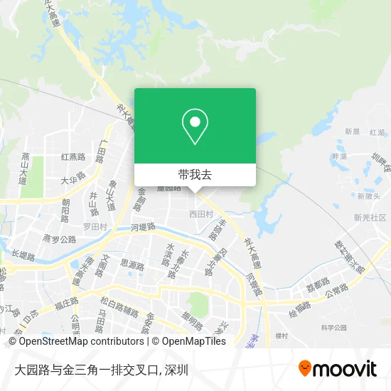 大园路与金三角一排交叉口地图