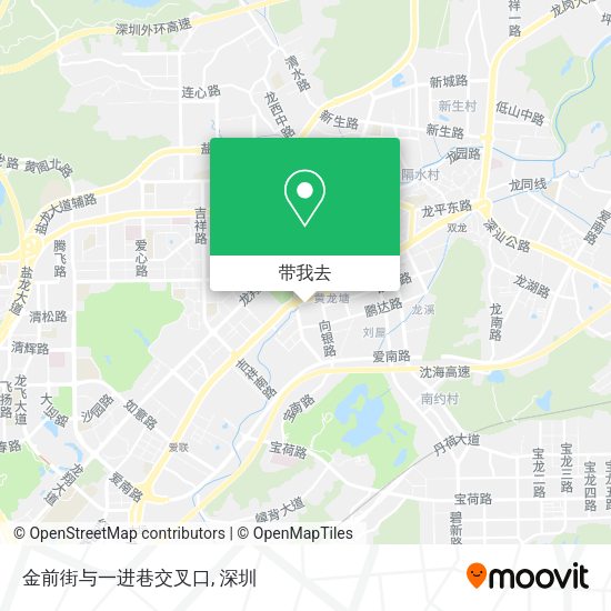 金前街与一进巷交叉口地图