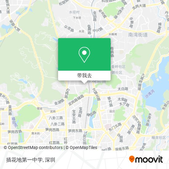 插花地第一中学地图
