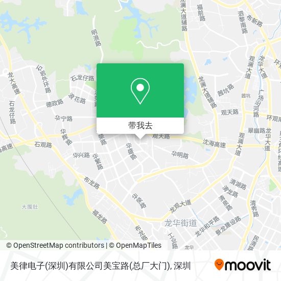 美律电子(深圳)有限公司美宝路(总厂大门)地图