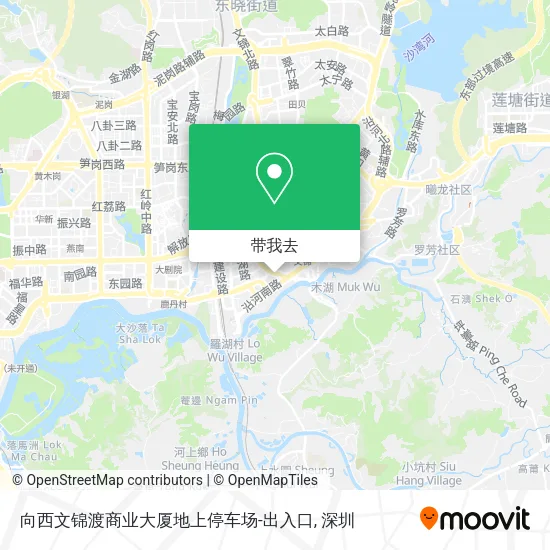 向西文锦渡商业大厦地上停车场-出入口地图