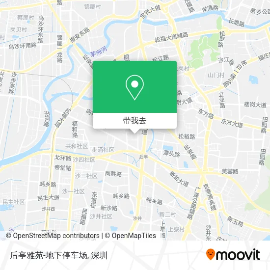 后亭雅苑-地下停车场地图