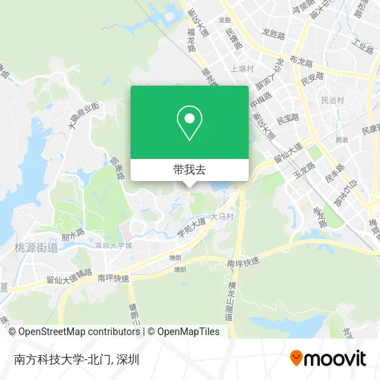 南方科技大学-北门地图